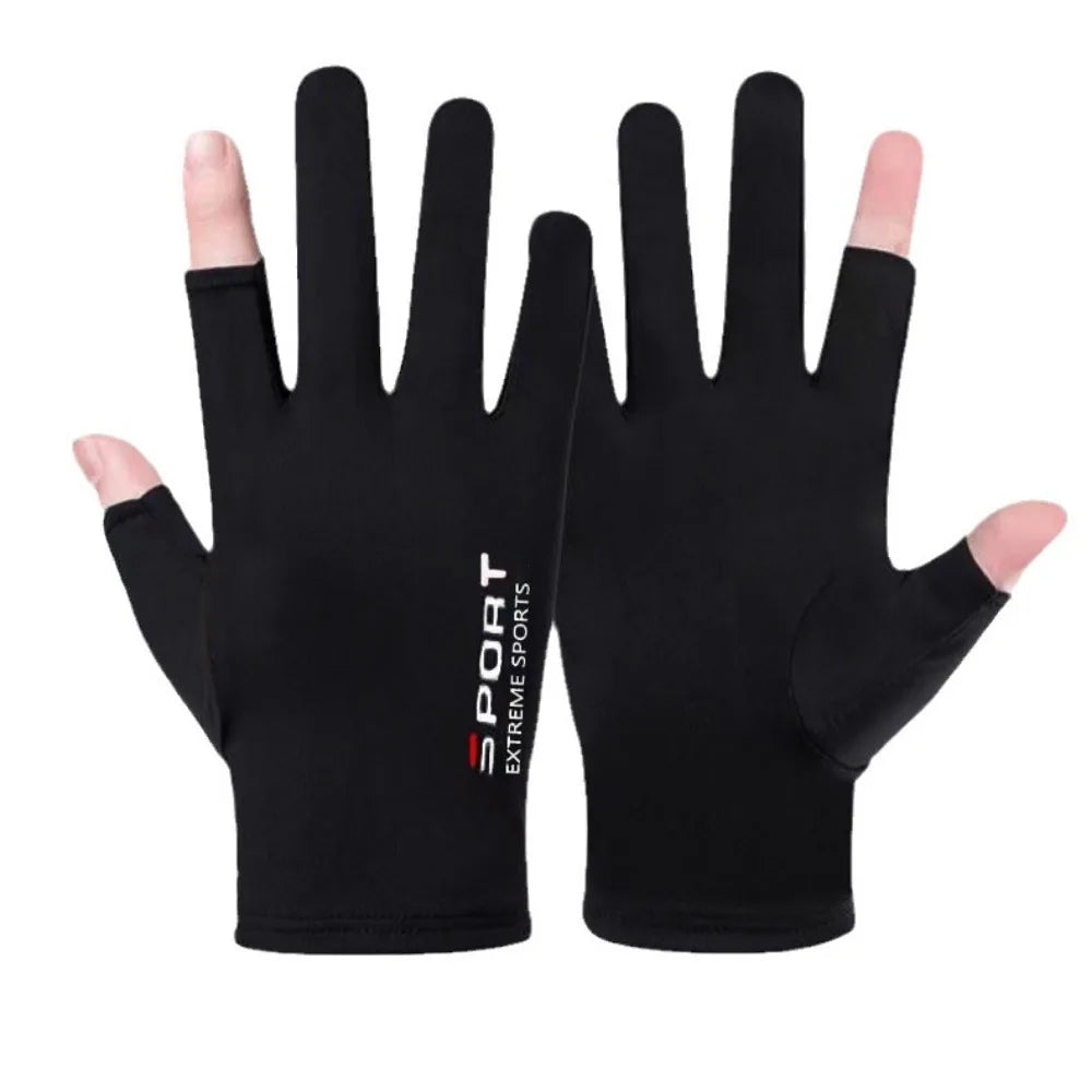 Ice Silk Half Finger Cycling Gloves - High Elastic Comfort