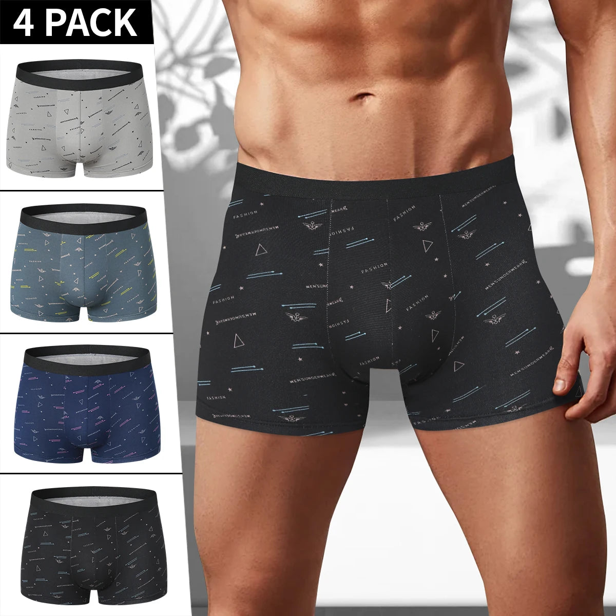SureFit Plus Size Printed Boyshorts And Trunks - Comfort