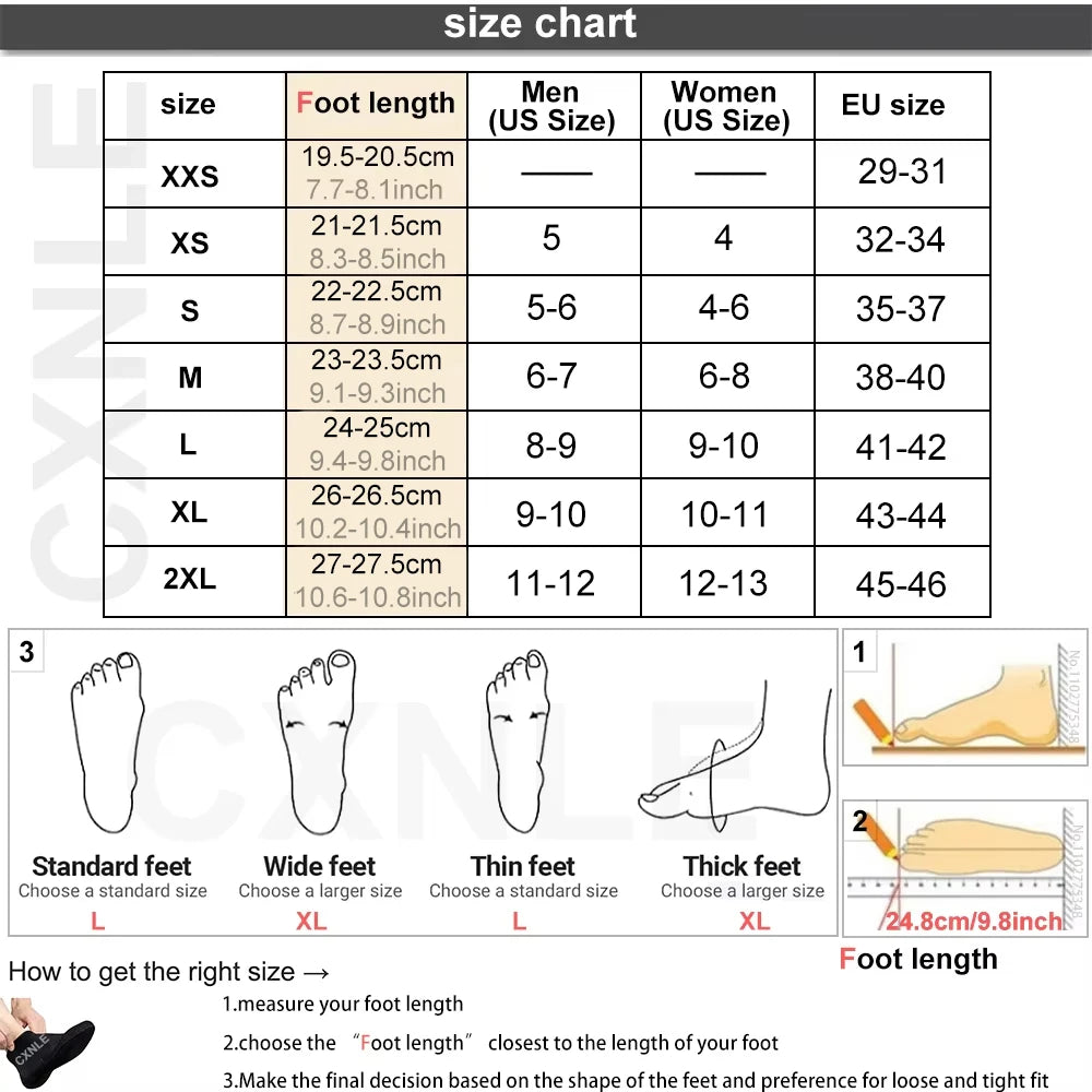 Diving Socks Wetsuit Surf Shoes Thermal Neoprene Quick Dry Non-Slip Warm Aqua Socks For Men Women 5mm