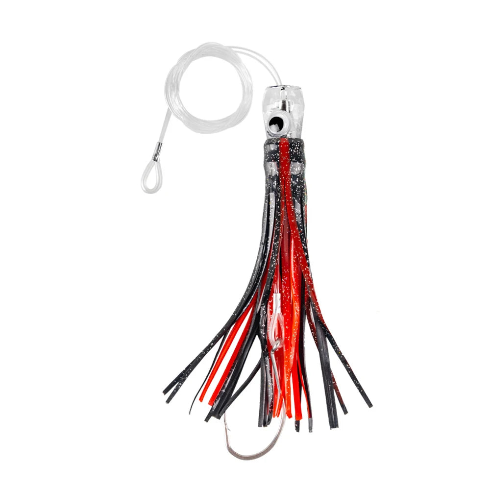 Resin Head Octopus Soft Skirt Trolling Lure Big Game Deep Sea Fishing for Marlin Tuna 1PC 17cm/25cm
