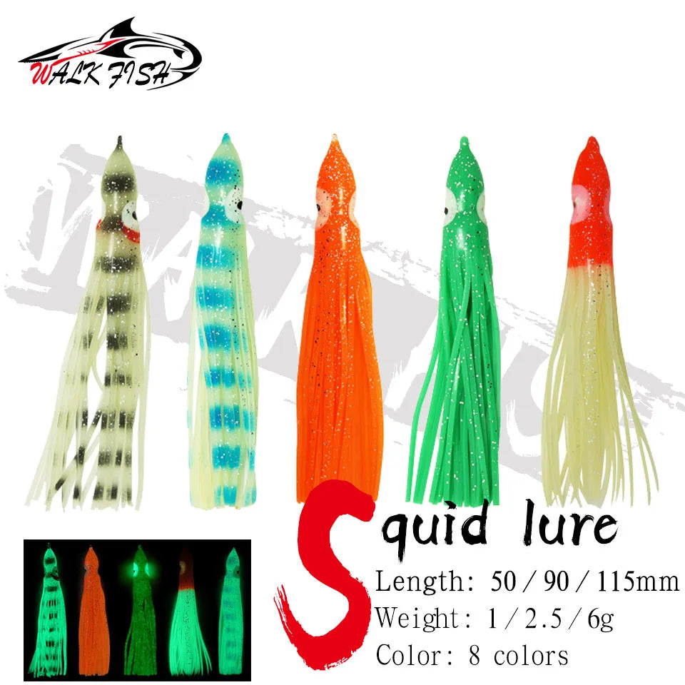 5PC Lures Squid Skirt Octopus Wobblers Sailfish Marlin Baits 5cm 9cm 115cm Artificial Bait