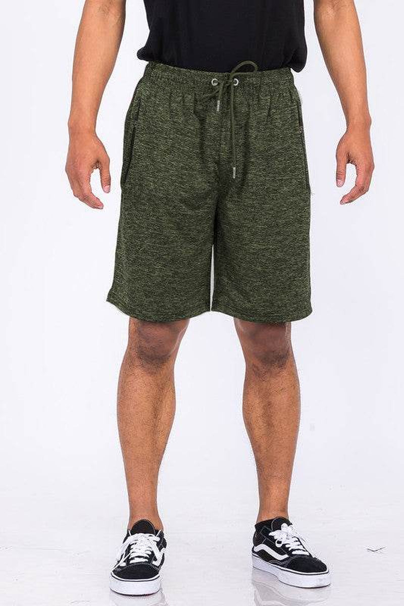 Weiv Marbled Active Running Shorts - Zippered Pockets