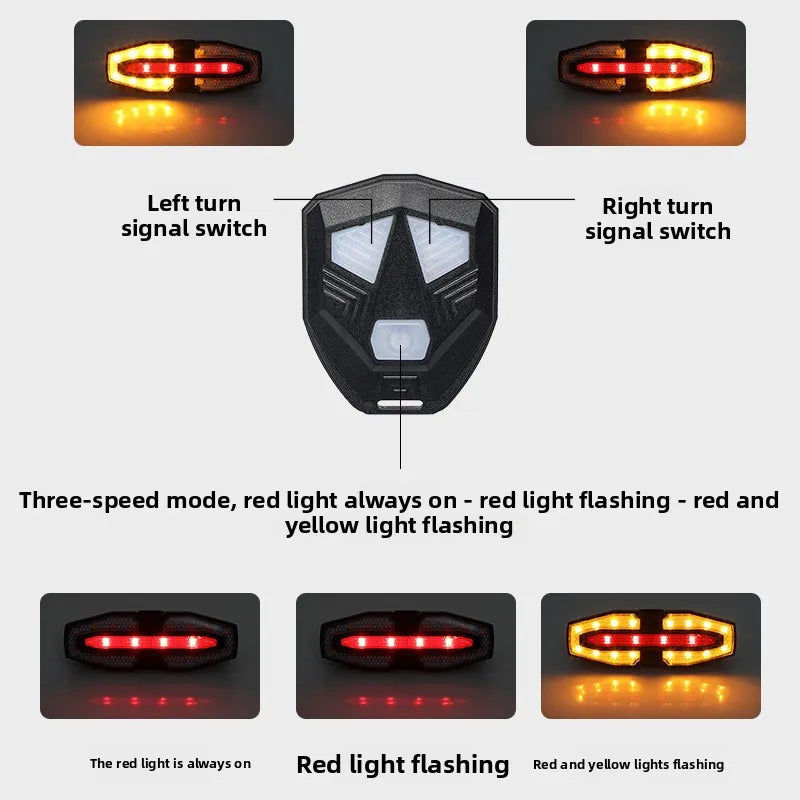 CycleGuard Wireless Tail Light With Horn - Safe Night Riding