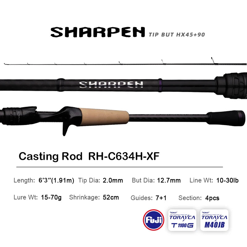 Spinning/Conventional Travel Rods, Long XF/MF Action Rods FUJI Components Fishing Poles for any destination.