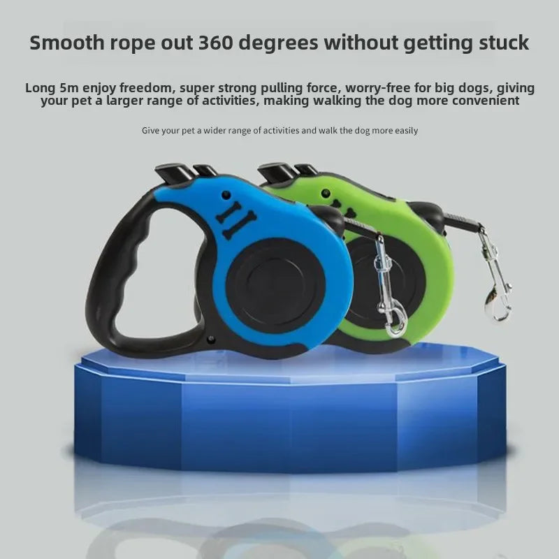 Dog Leash Strong Nylon Puppy Lead For Small Medium Large Dogs Automatic Retractable Durable 3m 5m