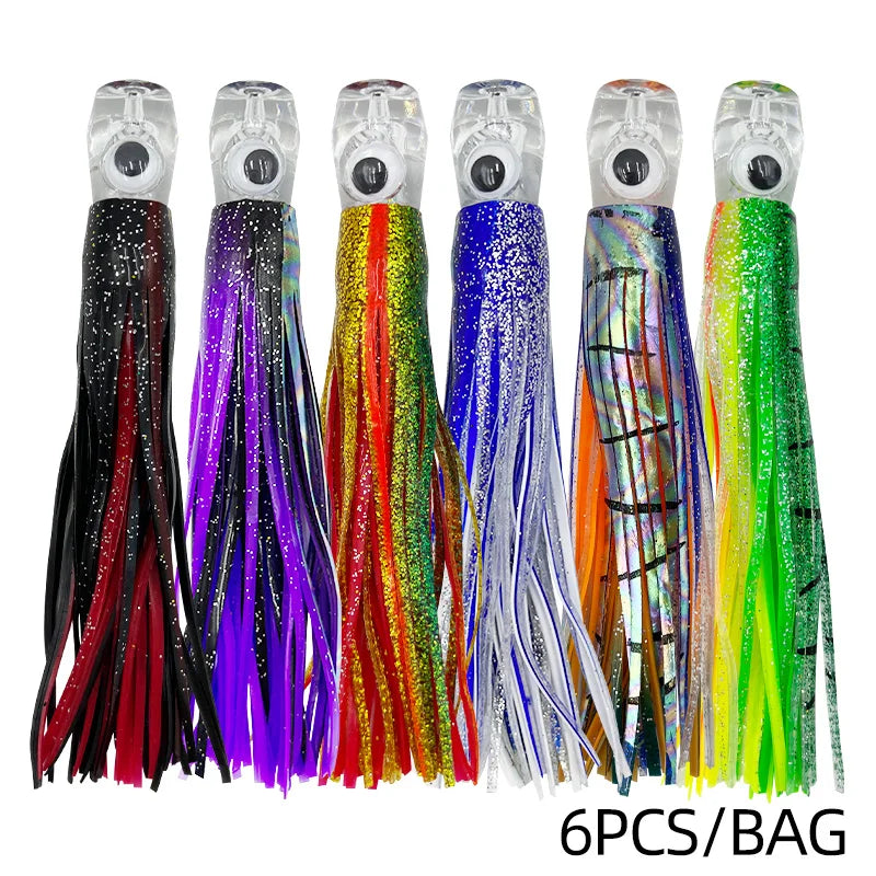 16cm/25cm Trolling Skirt Lures Marlin Tuna Dolphin Deep Sea Fishing Lure, Acrylic Octopus Soft , Resin Sea Fishing Lure