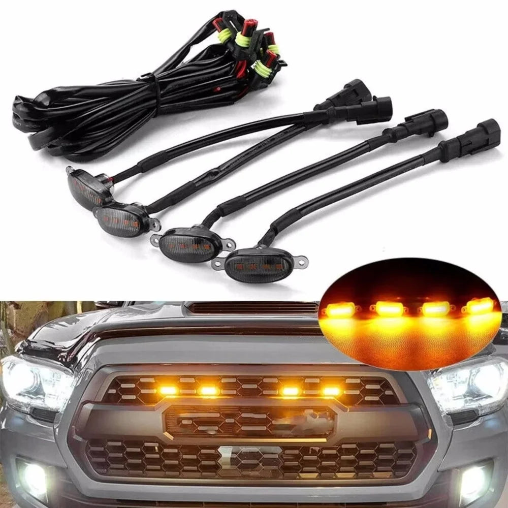 Eagle Eye Universal Front Grille Light - 12LED Smoked Amber
