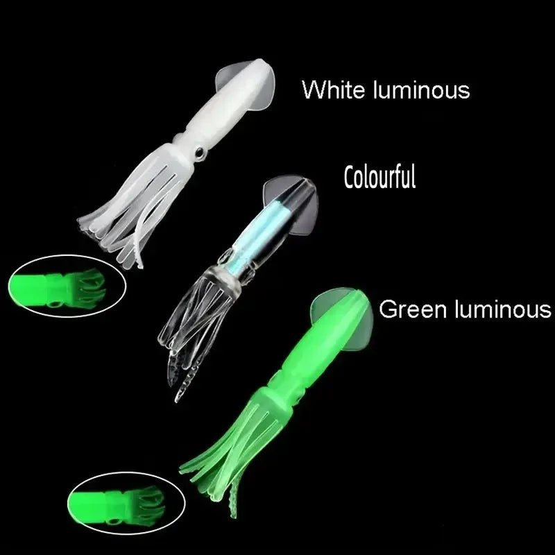 GlowLure Luminous Soft Lures Set - Night Fishing Glow