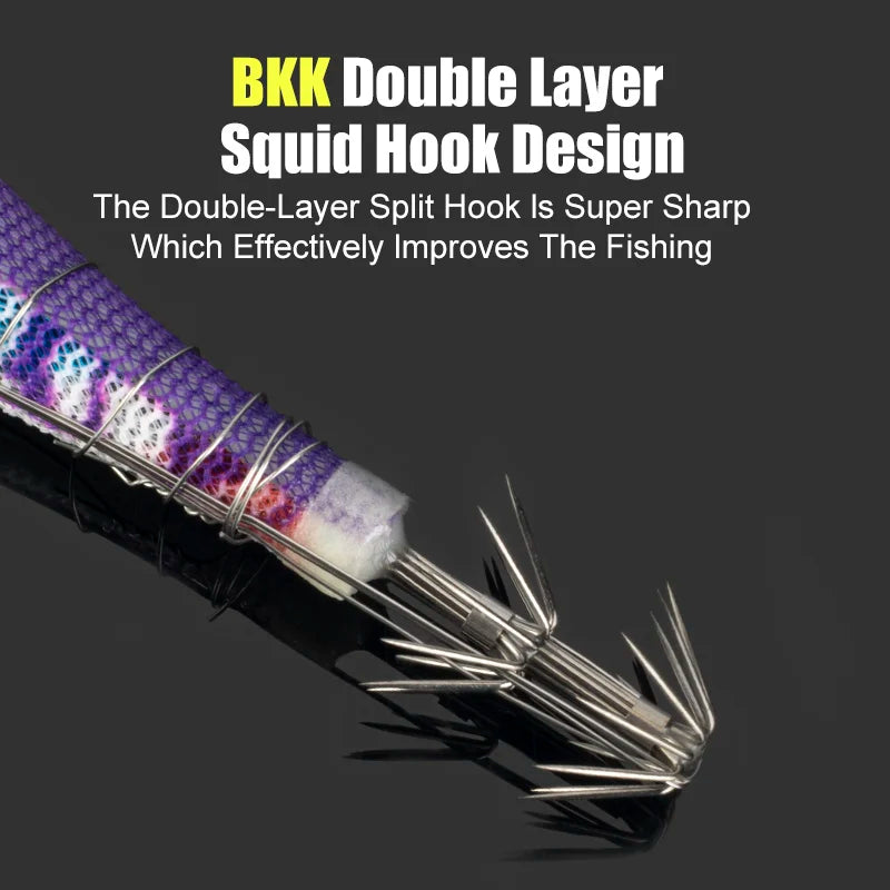 LeyDun Luminous Squid Jig Set - Glow Night Fishing Lures