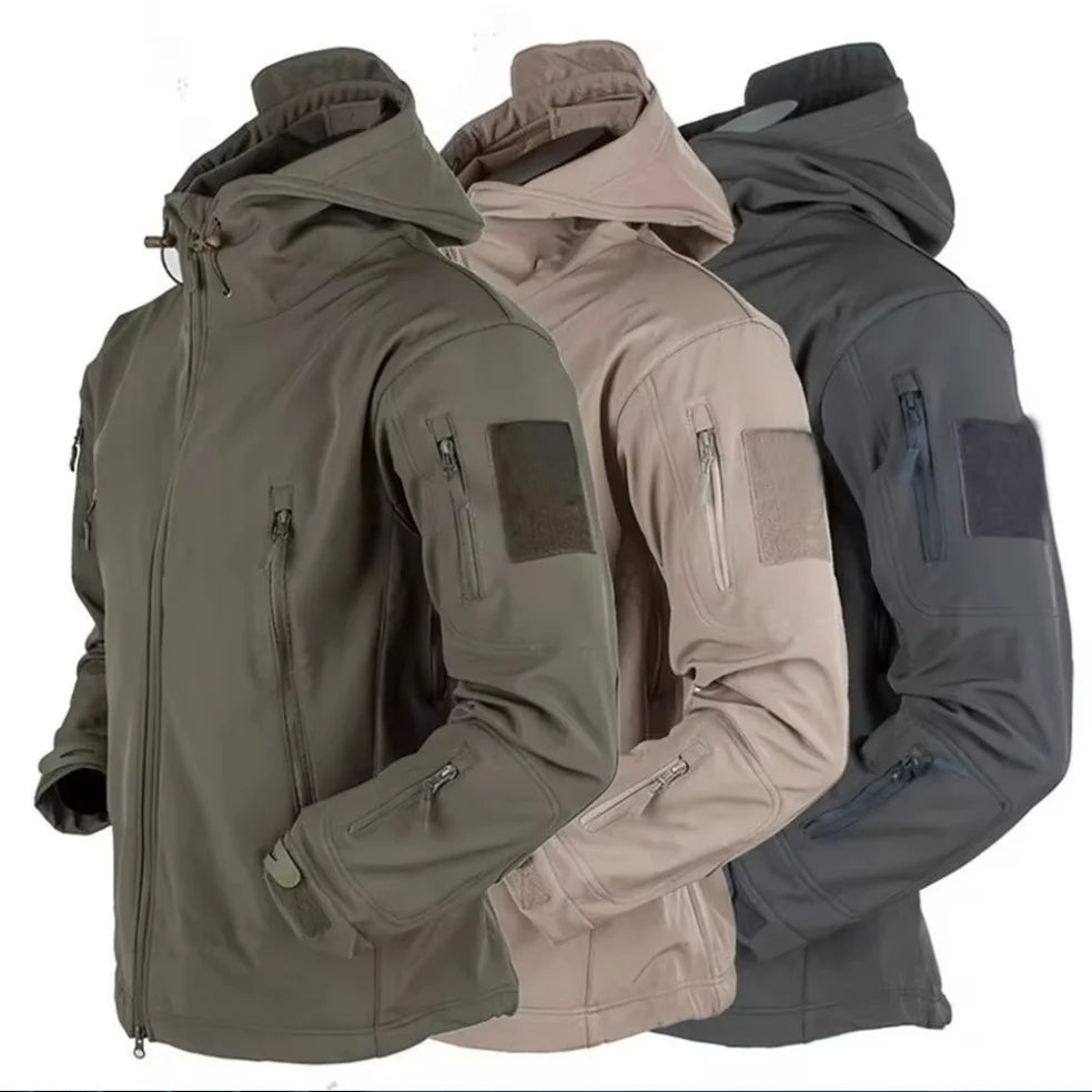 Military Shark Skin Soft Shell Jackets Men - Waterproof