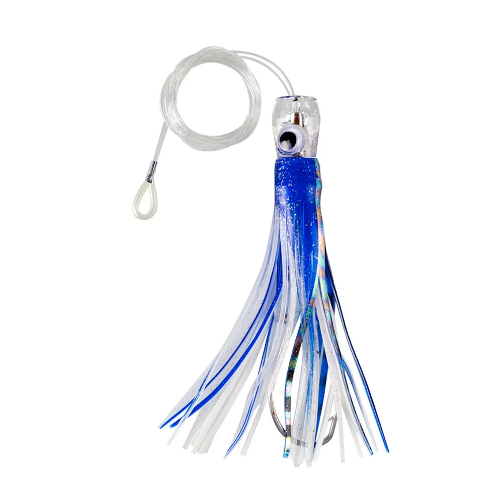 Resin Head Octopus Soft Skirt Trolling Lure Big Game Deep Sea Fishing for Marlin Tuna 1PC 17cm/25cm