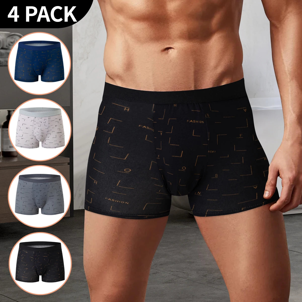 SureFit Plus Size Printed Boyshorts And Trunks - Comfort