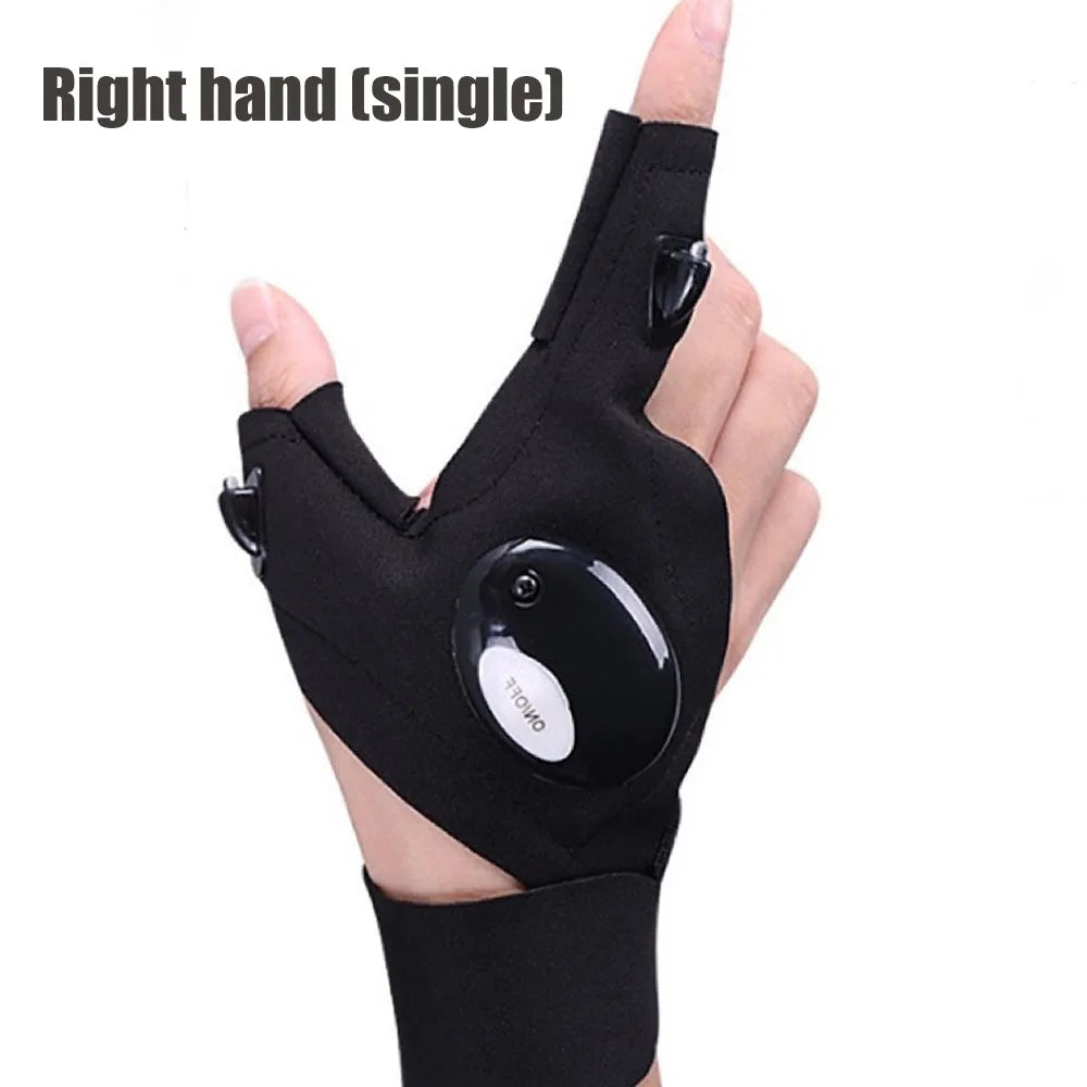 LumenFlex LED Bike Gloves - Lit Fingertips Night Riding