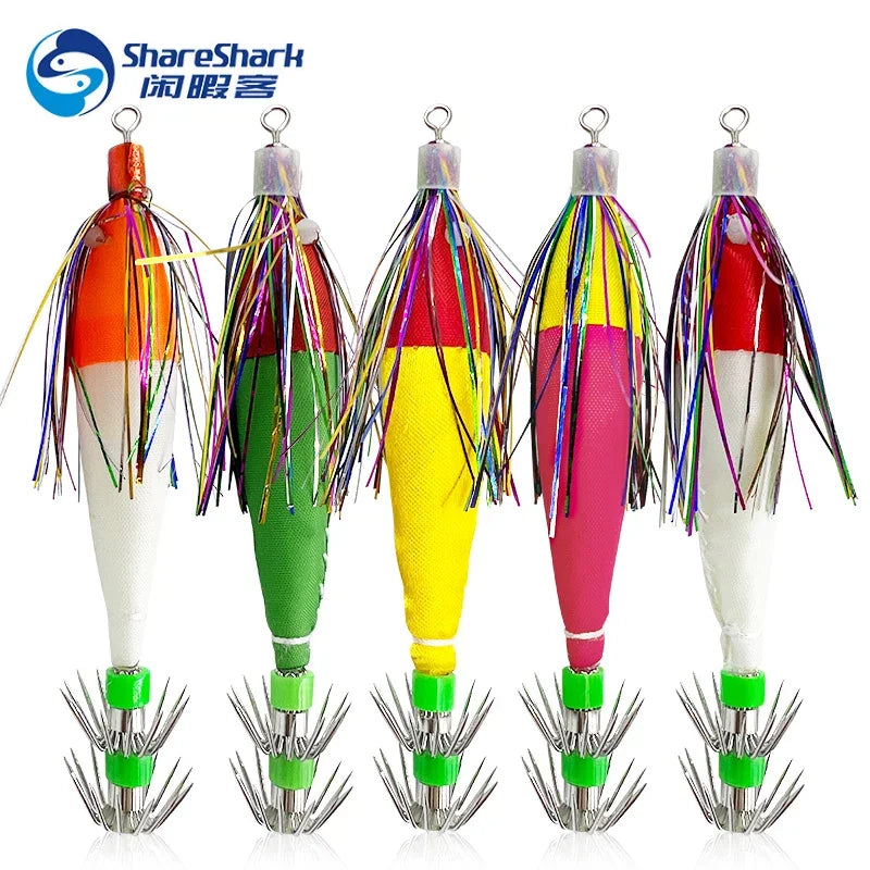 AquaLume Luminous Squid Jig Hooks - Dual Layer Sharp Hooks