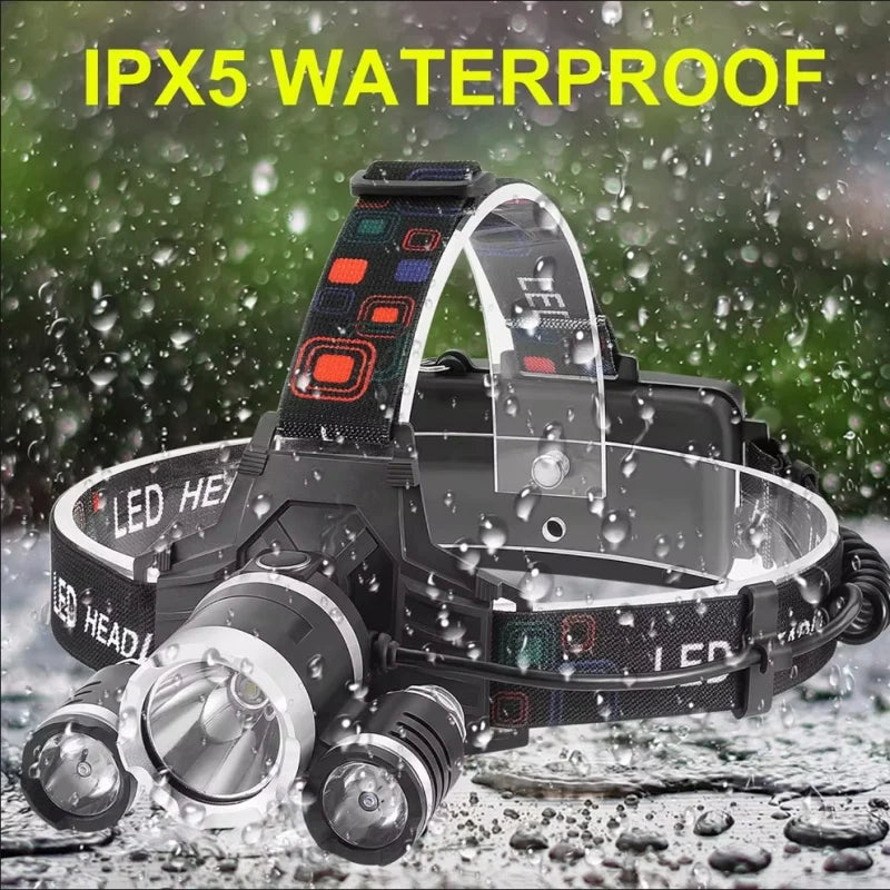 LumaPro LED Headlamp 18650 - 90 Degree Tilt For Outdoor Use