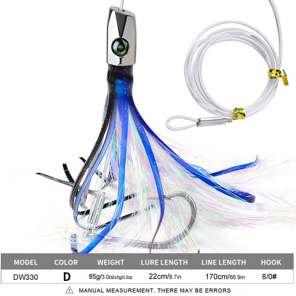 DeepSea Pro Lure 22cm 85g Zinc Head Octo Skirt - Big Game