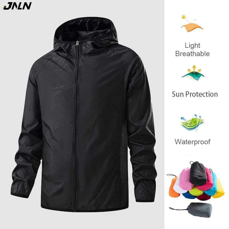 JNLN Unisex Hiking Jacket - Waterproof Windbreaker