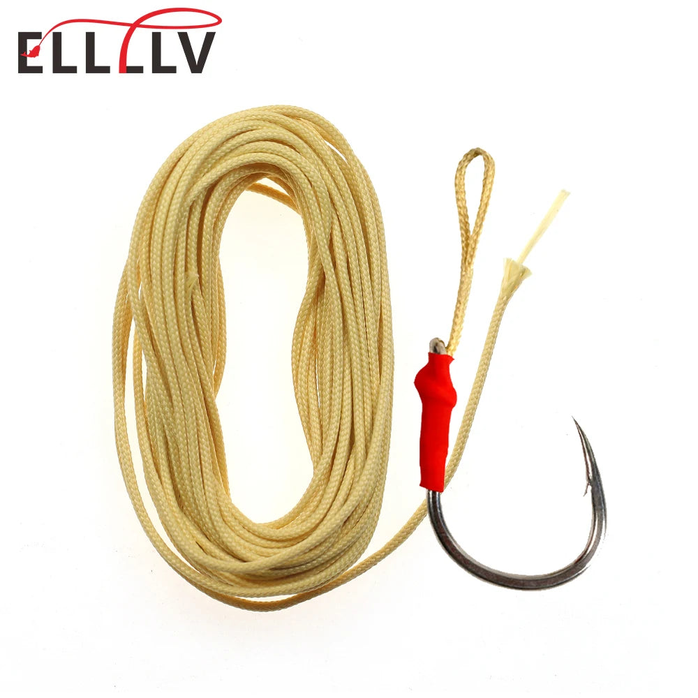 Ellllv 150LB -300LB Braided Kelvar Fishing Line High Strength Assist Cord Sea Fishing Heavy Duty Jigging Hook Tying String