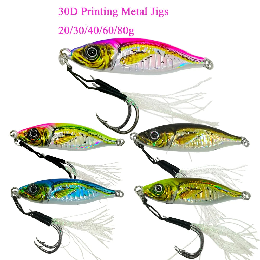 3D OffShore Saltwater Fishing Jig, Tuna Wahoo Jigging Lures