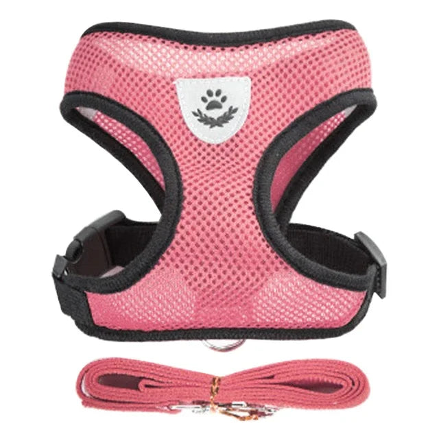 Cat Harness Vest Walking Leash For Puppy dog Collar Polyester Adjustable Mesh Dog Harness For Small Medium Pet Accessories