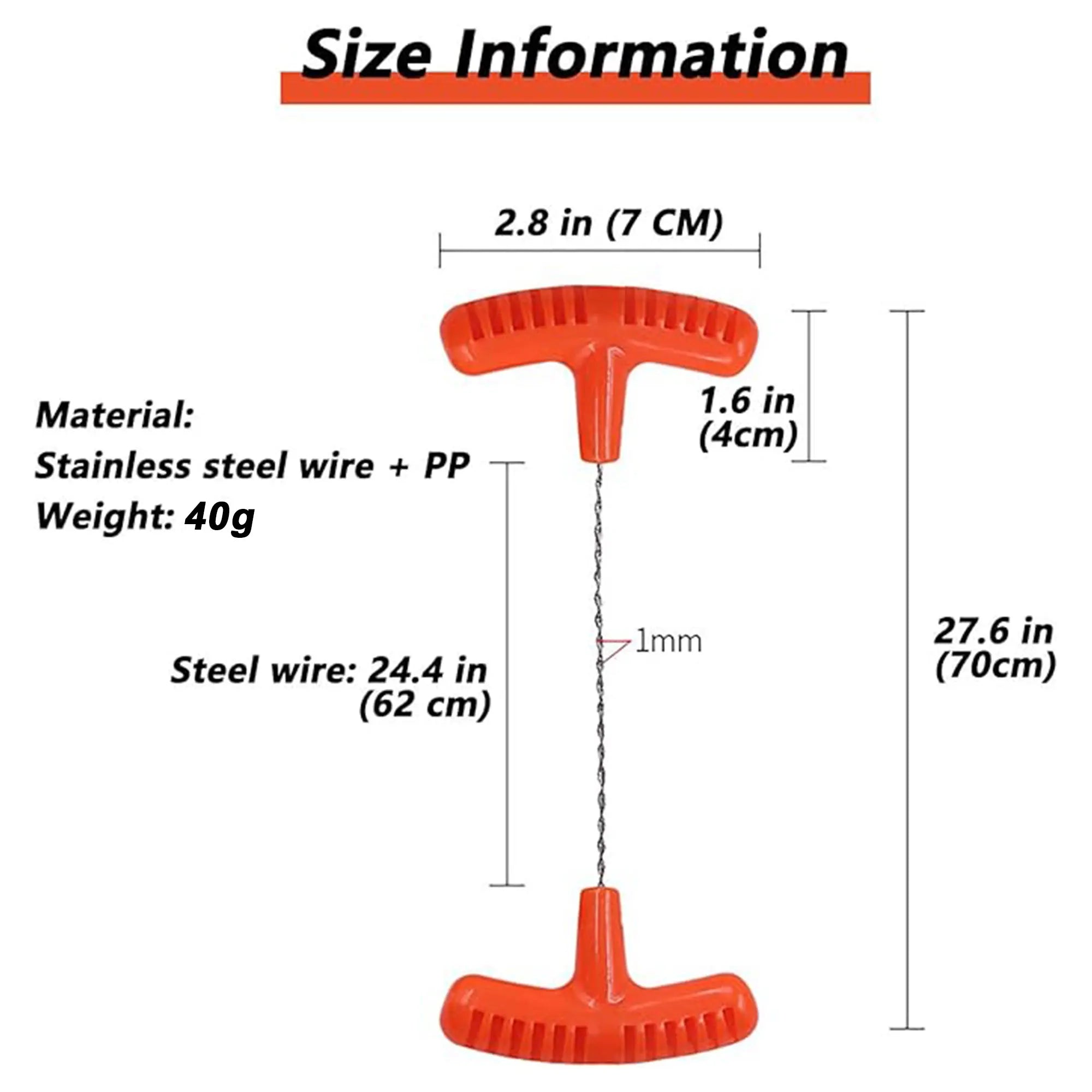 Cable Saw Stainless Steel Wire Saw Pocket Hand Saw for PVC, PE, ABS Pipes Cutting, Camping Hiking Wood Cutting