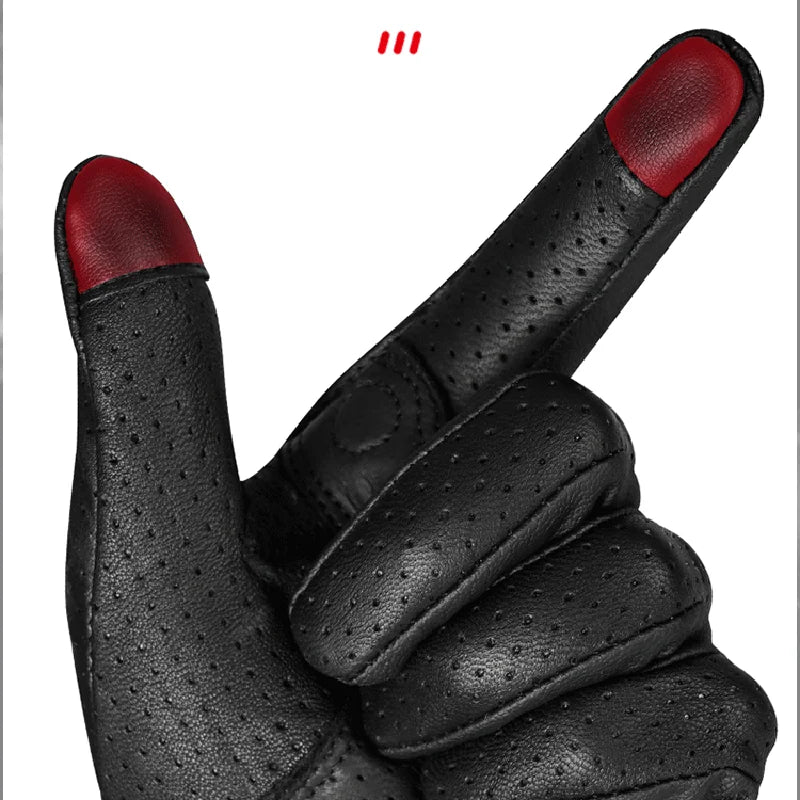 Motorcycle Breathable Gloves Men Women Moto Leather Full Finger Gloves