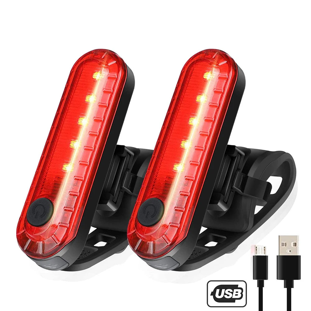 LumaRide Rear Bike Tail Light - Ultra Bright USB LED