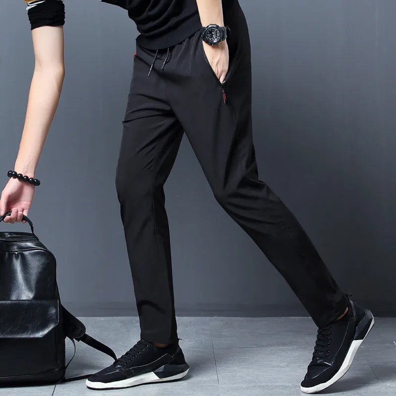 KoreanCore Mens Plus Size Jogger Pants - Stretch Comfort