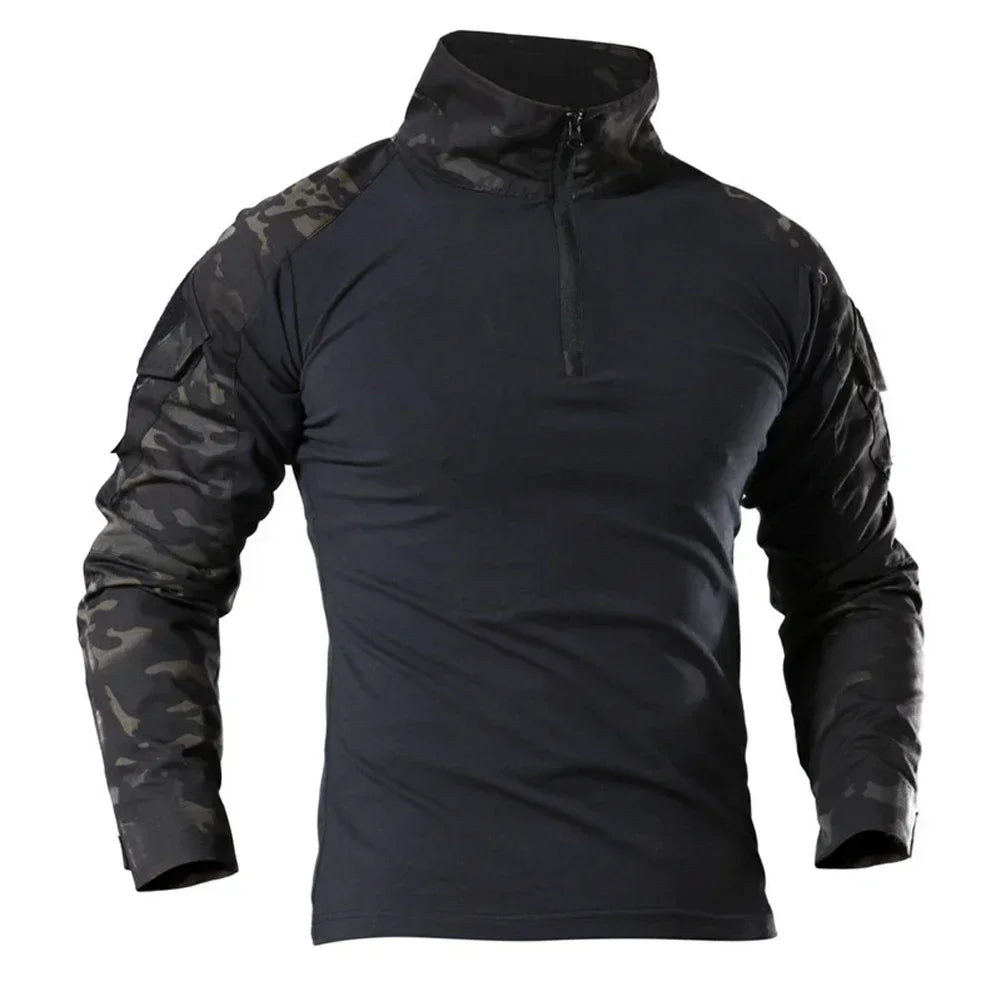 Men Combat Cargo Tactical Camo Waterproof Shirts US Size S-4XL