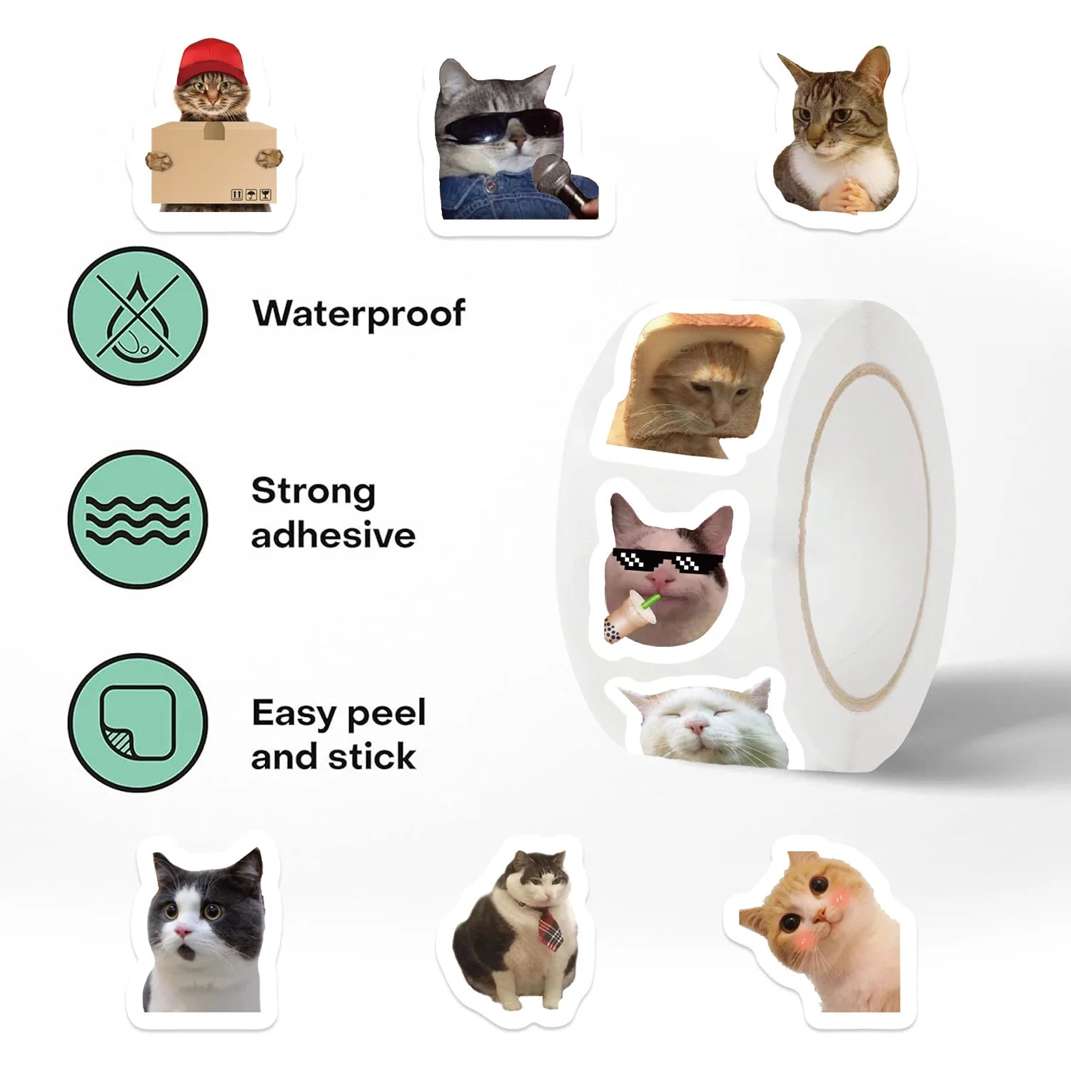Cartoon Cat Stickers - Reward Stickers Encouragement Sticker For Student Teacher