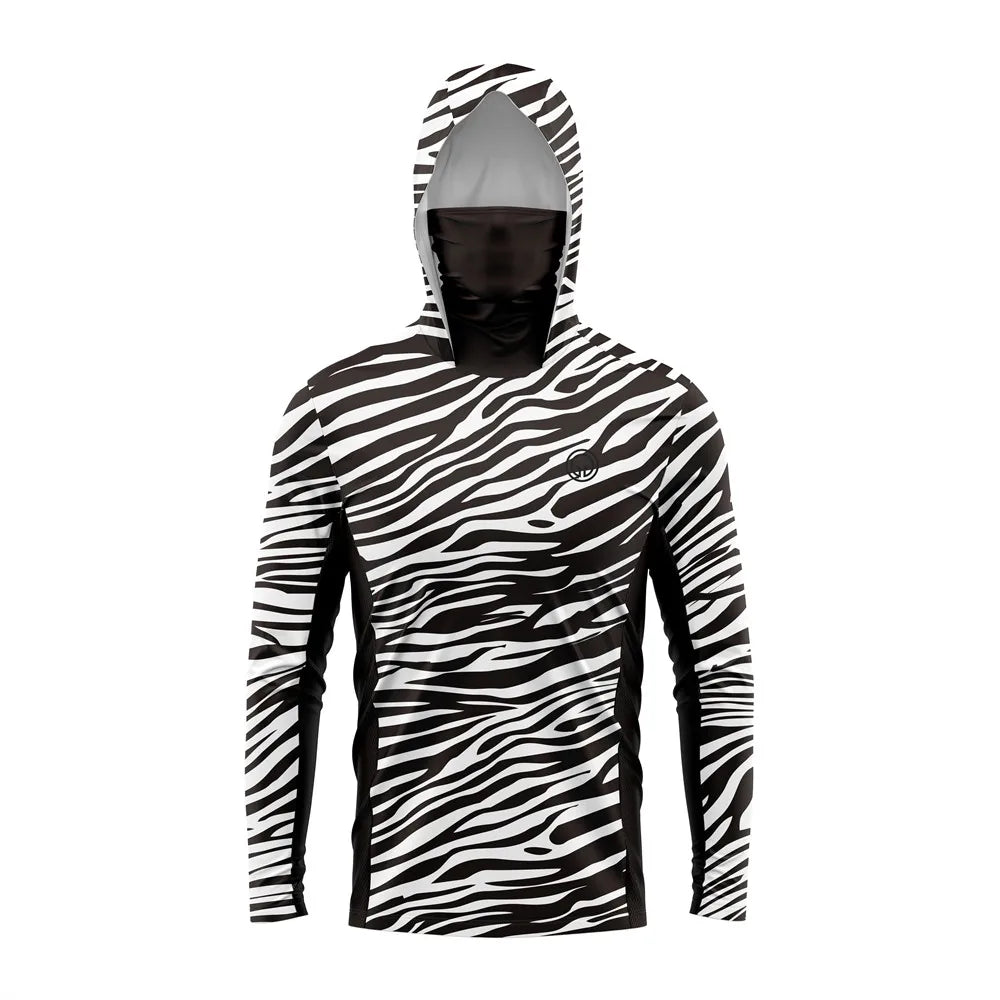 GCBIG Mens Fishing Long Sleeve Hooded UV Shirt - Quick Dry