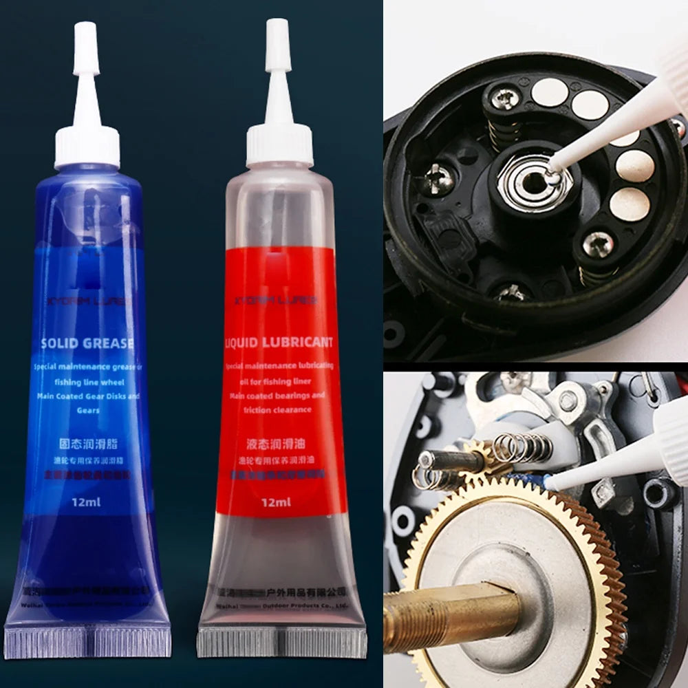 Fishing reel Protective Grease (20ml) + Lubricant Oil For Fishing Reel Bearing Maintenance Oil Fishing Tool (20ml)