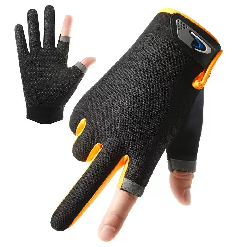 AquaGuard Summer Fishing Gloves - Anti Slip Sun Proof