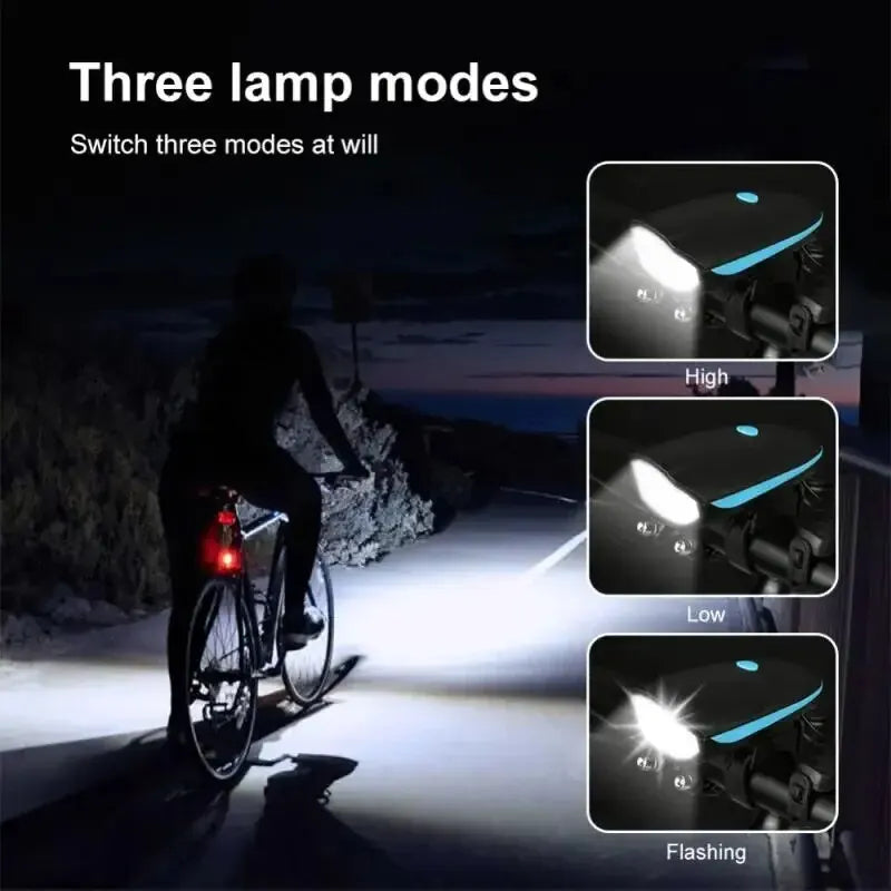 ApexRide Mountain Bike Headlight - USB Rechargeable 3 Modes