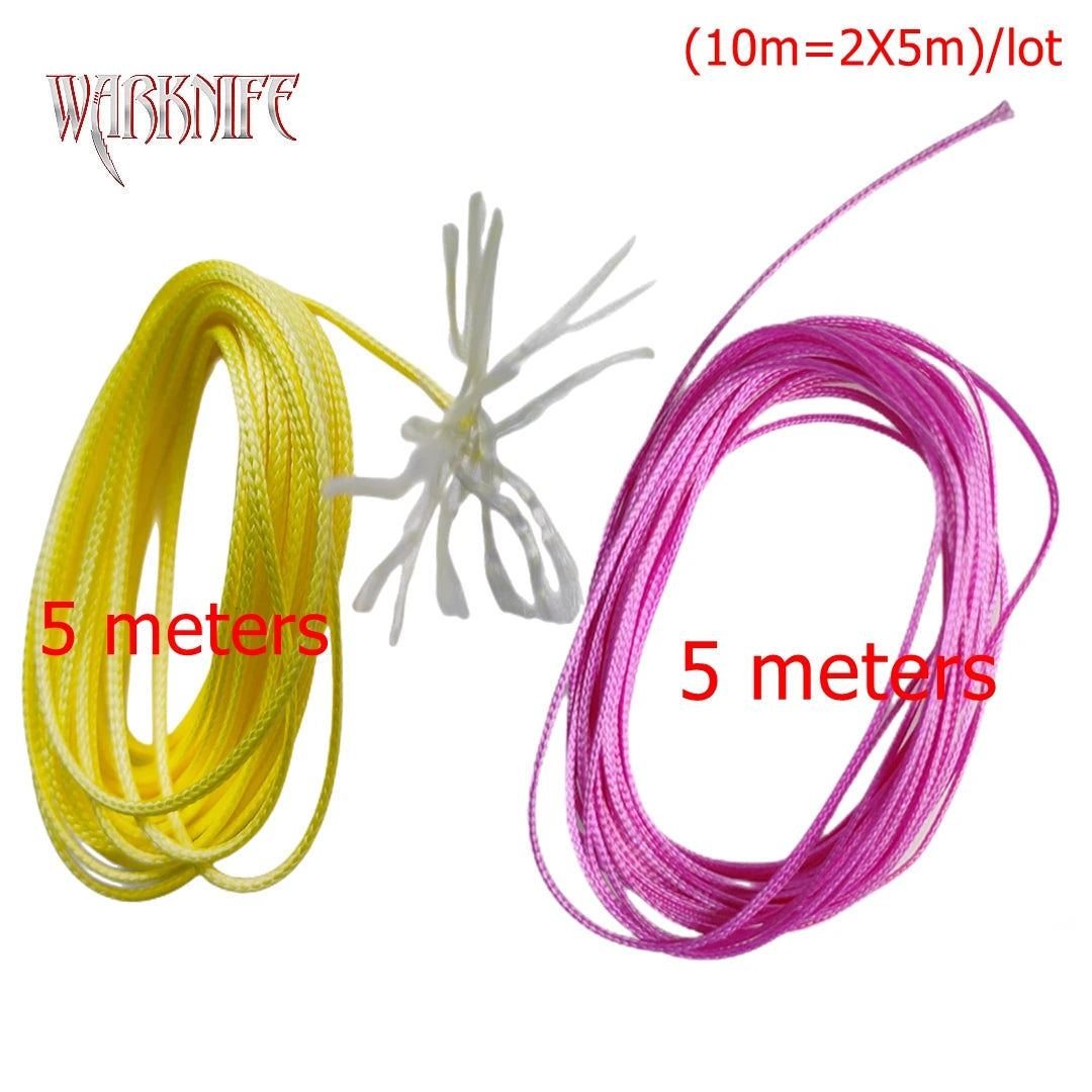 Warknife 16 Strands 10m/lot PE Braid Fishing Line Super Strong Hollow Core Rope for Jig Assist Hook Rigging Diving Spear Fishing
