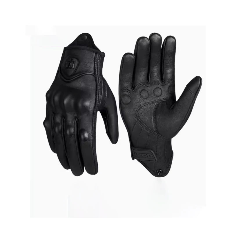 Motorcycle Breathable Gloves Men Women Moto Leather Full Finger Gloves