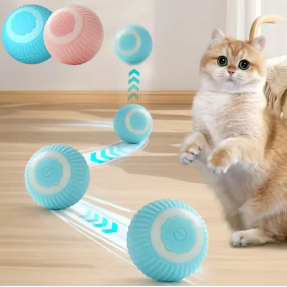 Cat Ball Toys Automatic Rolling Smart Cat Toys Interactive Training Self-moving Toys for Indoor Play