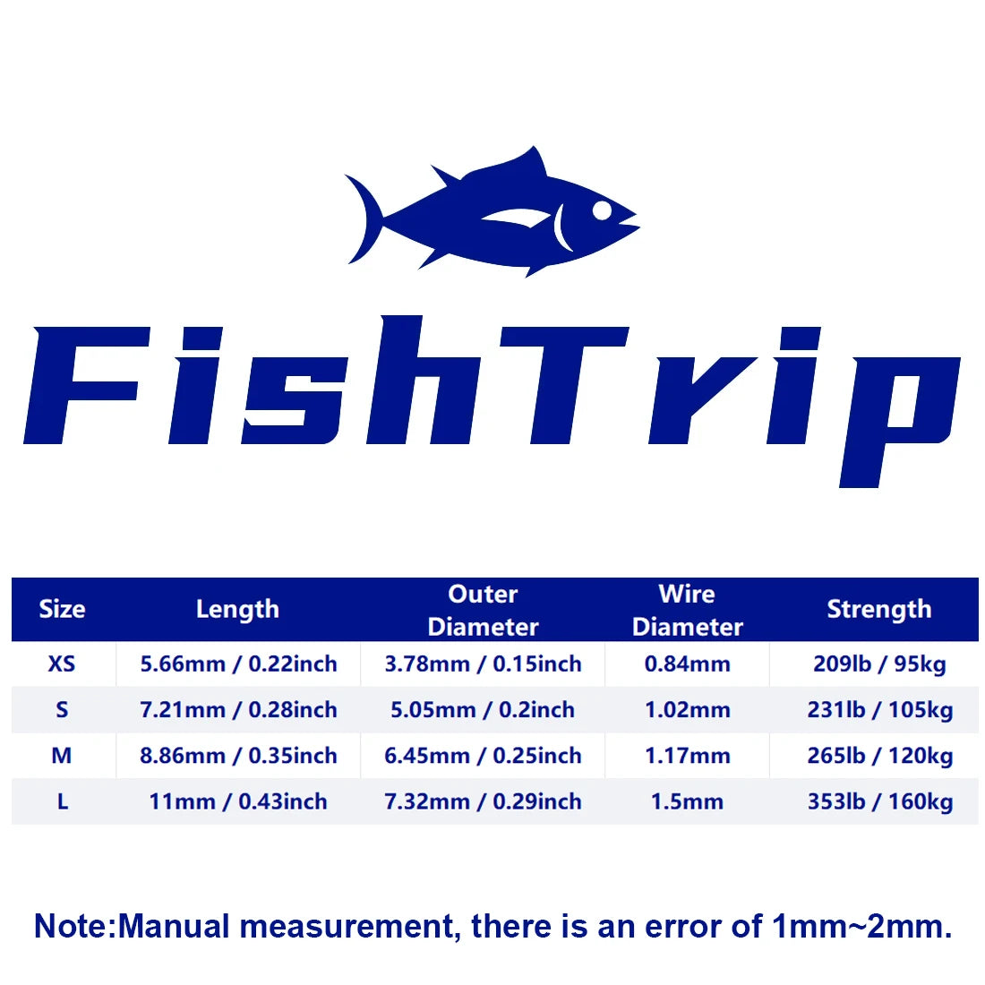FishTrip Solid Ring Pear Shape Stainless Steel Saltwater Fishing Accessories 200-350lb.
