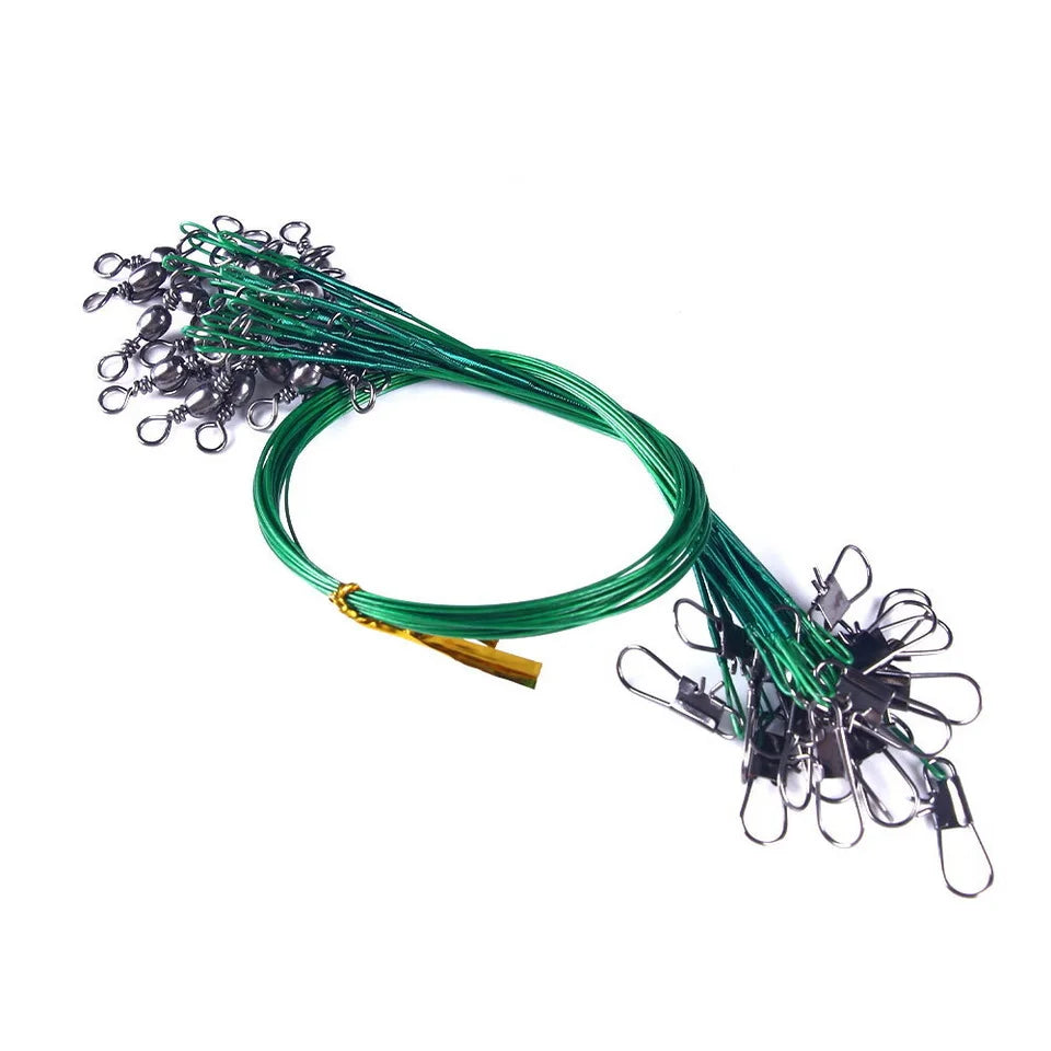 AquaGuard Anti Bite Steel Leader With Swivel - Durable Wire
