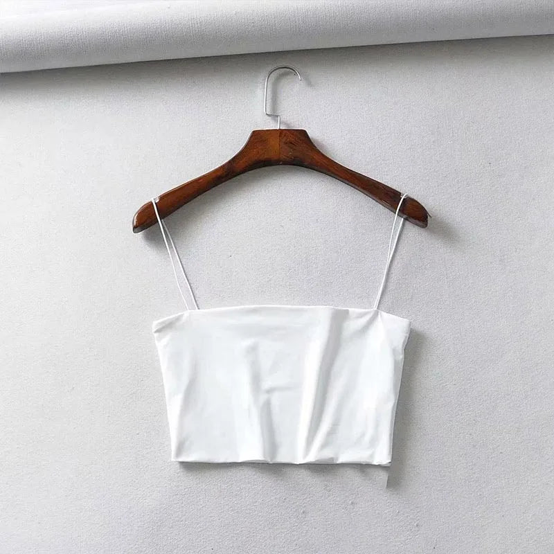 LumaWear Crop Top - Elastic Cotton Sleeveless Tank Top