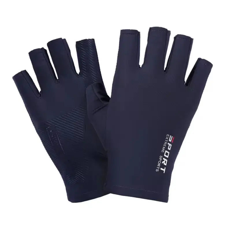 Ice Silk Half Finger Cycling Gloves - High Elastic Comfort