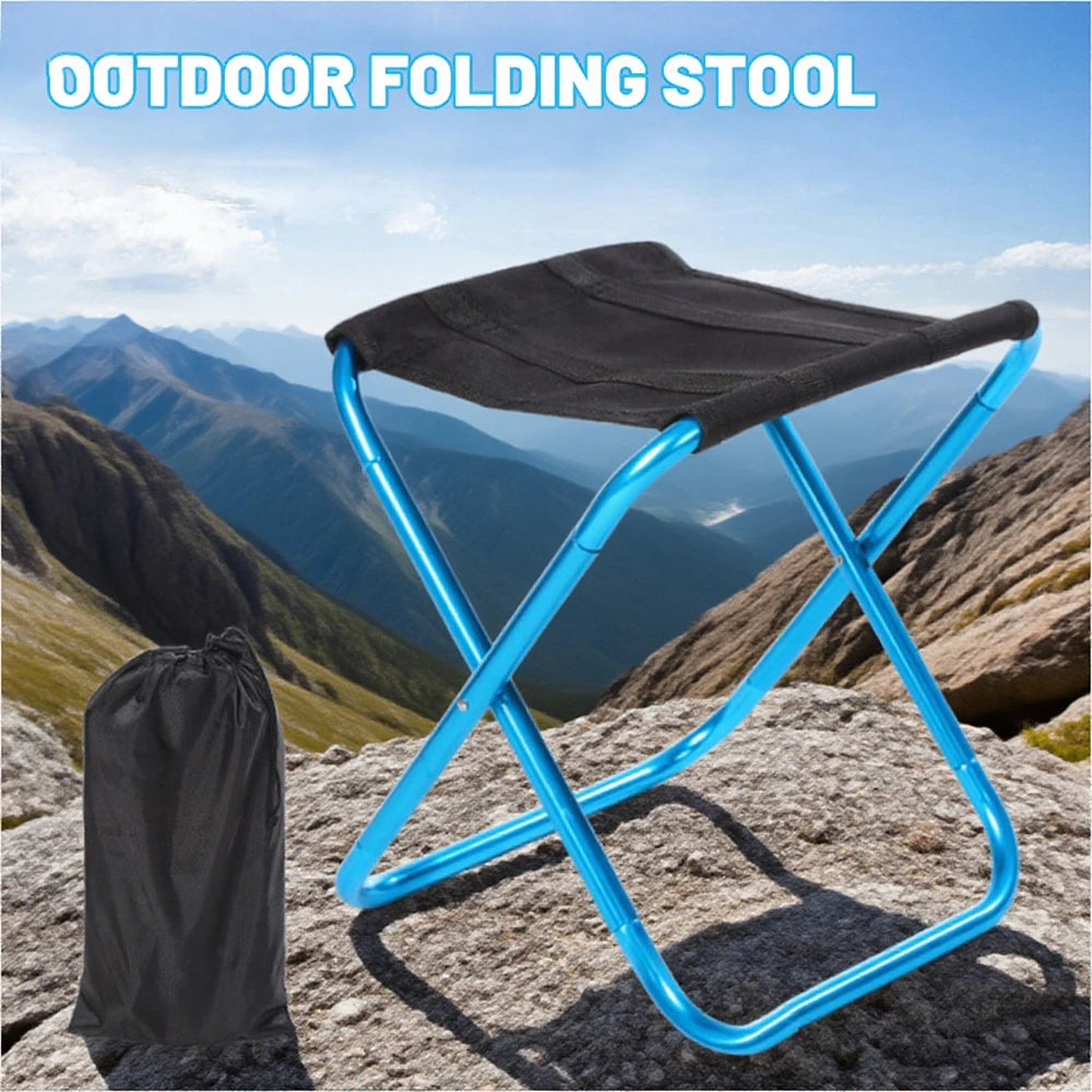 Outdoor Aluminium Alloy Portable Folding Picnic Camping Stool MIni Fishing Chair Ultralight