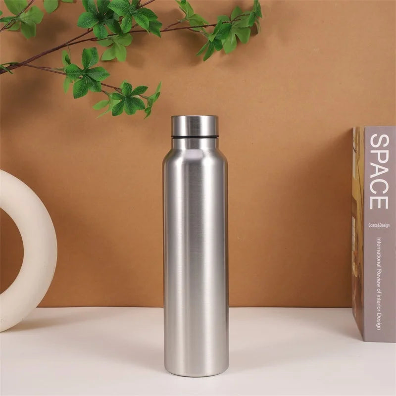 Stainless Steel Sport Bottle Single-Layer Metal Flask Camping Sports Gym