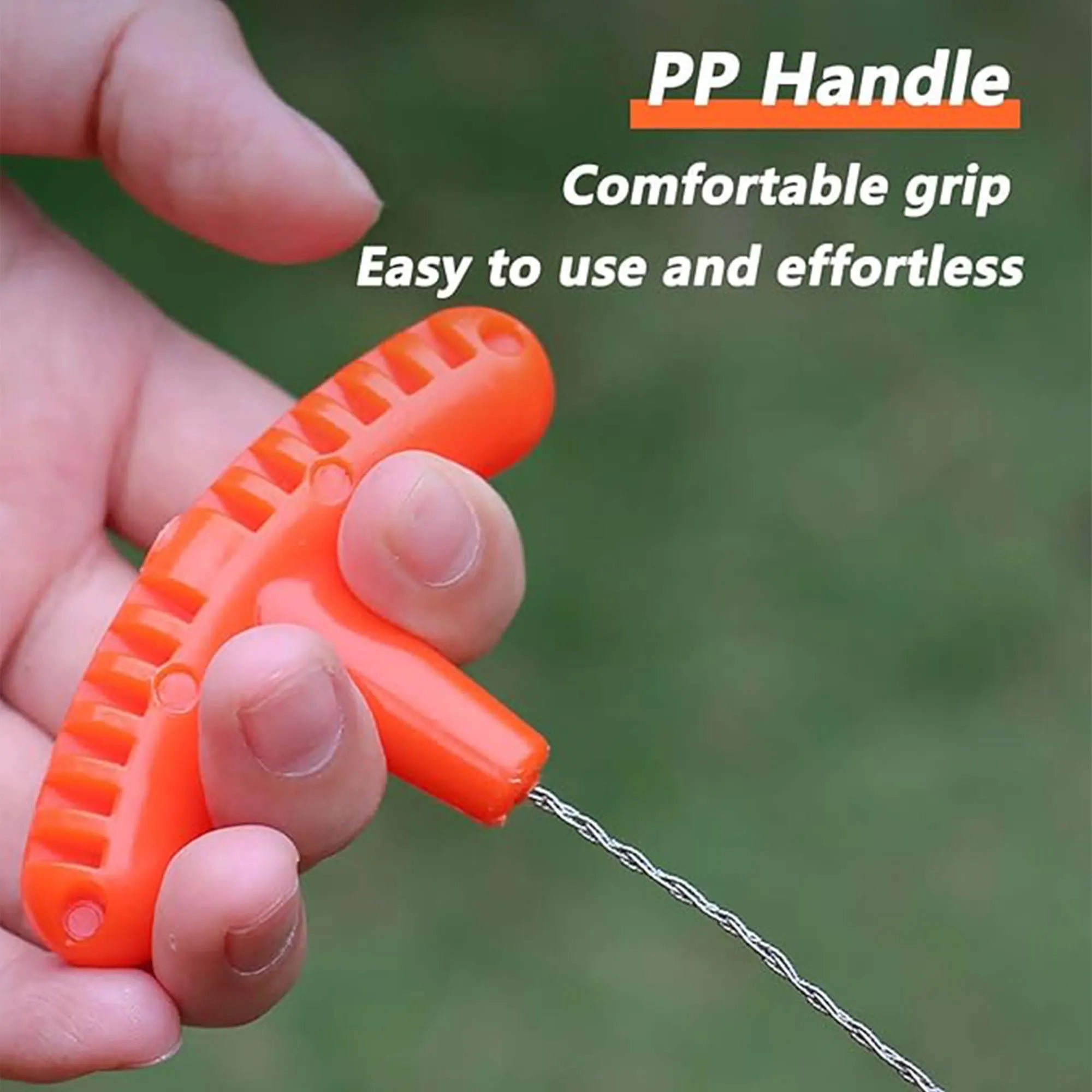 Cable Saw Stainless Steel Wire Saw Pocket Hand Saw for PVC, PE, ABS Pipes Cutting, Camping Hiking Wood Cutting