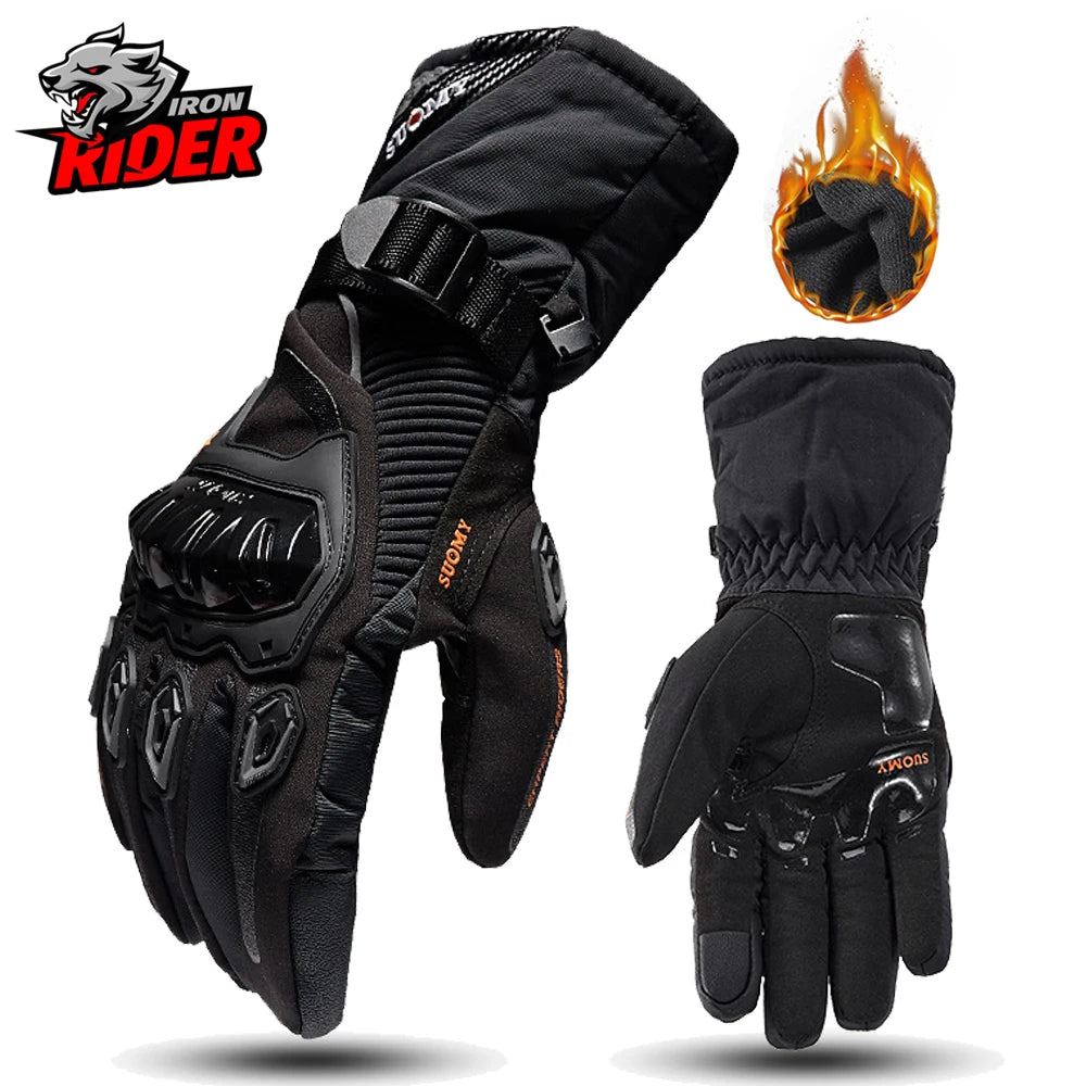 Motorcycle Gloves Windproof Waterproof Moto Men’s Riding Gloves Touch Screen Finger Tips