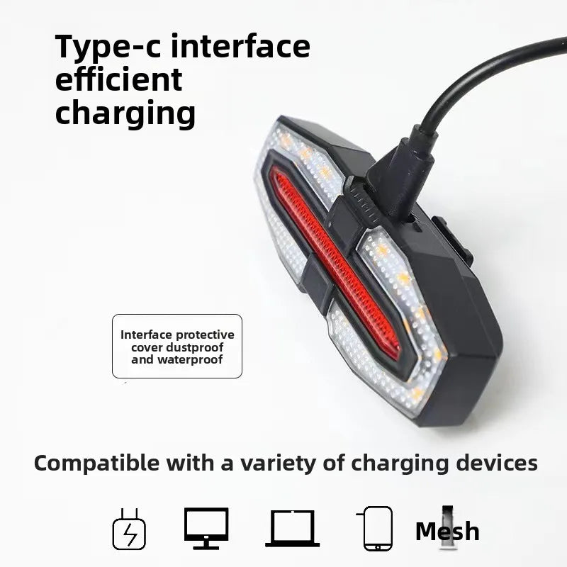 CycleGuard Wireless Tail Light With Horn - Safe Night Riding