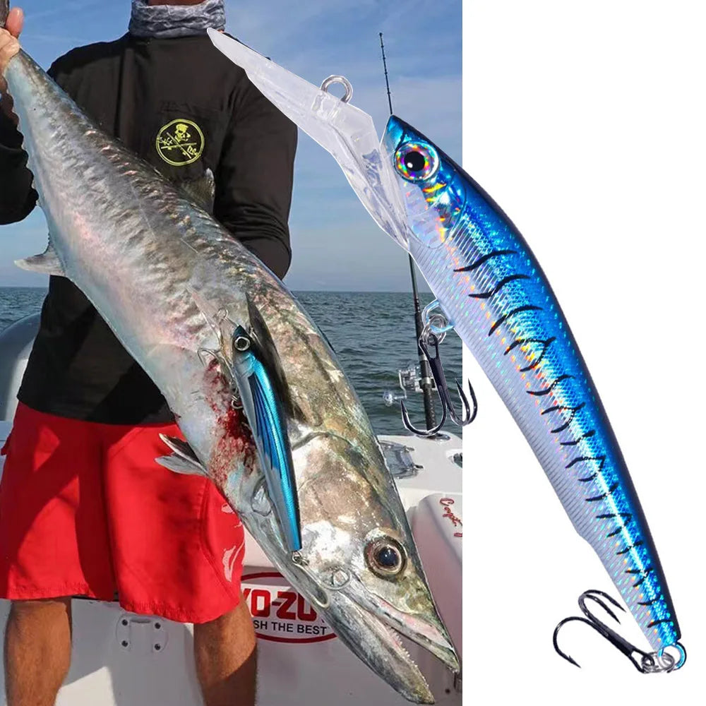 Deep Diving Trolling Lure Wobbler Bait Saltwater Fishing Tackle for Tuna, Wahoo Mahi-Mahi, Yellowtail 18cm/41g 24cm 100g