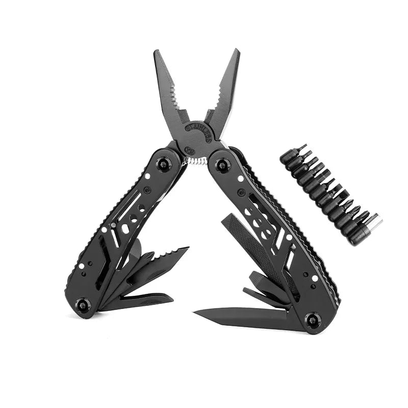 TrailForge 24 In 1 Multitool Pliers - Durable Titanium Bits