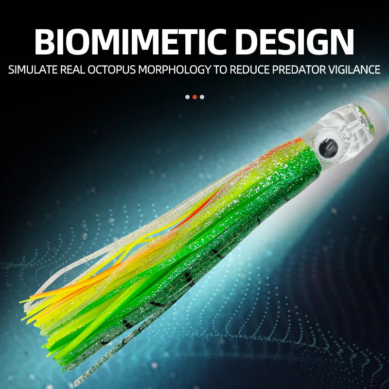 16cm/25cm Trolling Skirt Lures Marlin Tuna Dolphin Deep Sea Fishing Lure, Acrylic Octopus Soft , Resin Sea Fishing Lure