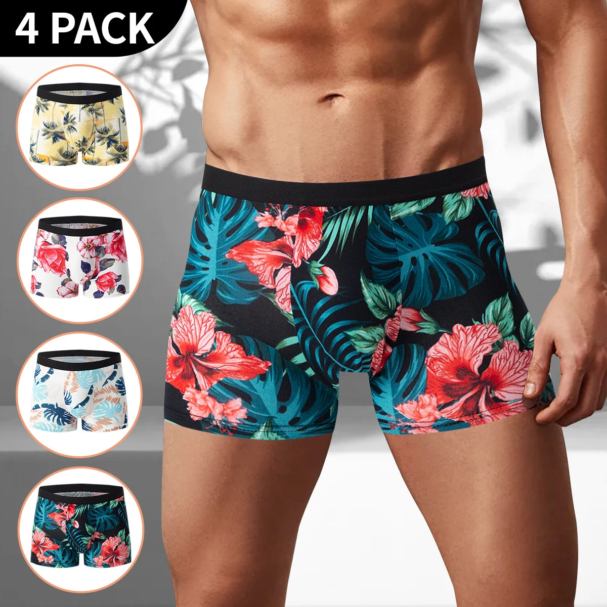 SureFit Plus Size Printed Boyshorts And Trunks - Comfort